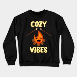 Cozy Campfire Vibes Roasting Marshmallows for Smores Crewneck Sweatshirt